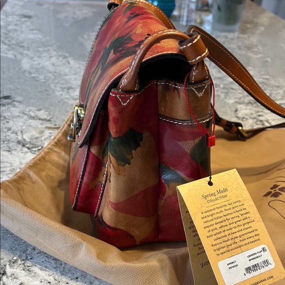 NWT Patricia Nash Leandra Leather Crossbody Bag in Spring Multi - Picture 11 of 13